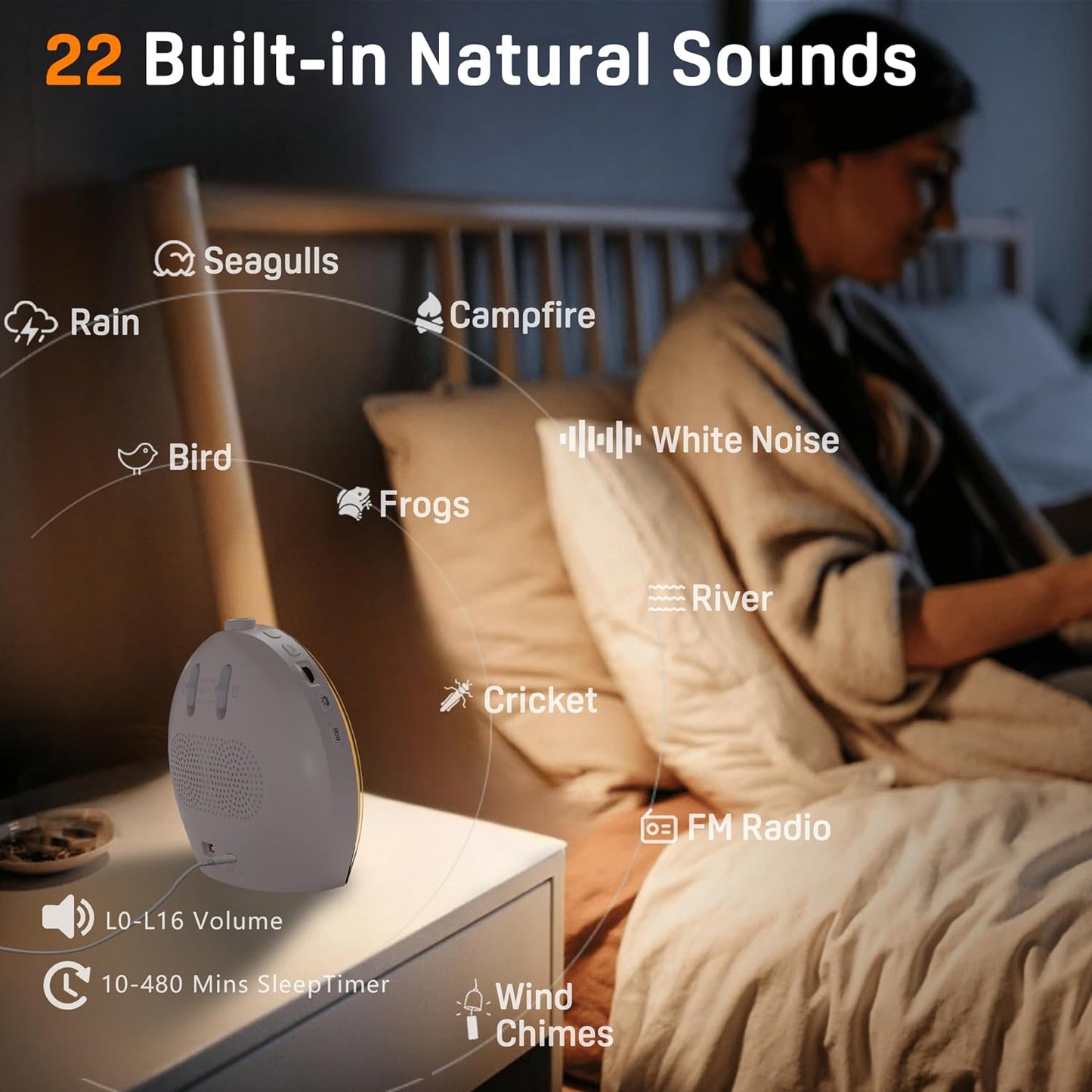 JALL Full Screen Dimmer Sunrise Alarm Clocks for Bedrooms, Wake Up Light with FM Radio, 25 White Noise Sleep Sounds, Bluetooth Speaker, Dual Alarms Bedside Clock for Heavy Sleepers