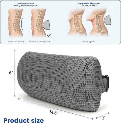 Headrest Pillow for Lounge Chair & Spa-Breathable 3D Mesh Quick-Dry Neck Support Bolster with Elastic Band for Beach, Poolside, Bath Tub, and Office Chair (1 PC Spa Pillow)