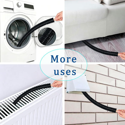 Dryer Vent Cleaner Kit Dryer Lint Cleaner Kit - Household Universal Vacuum Hose Attachment + Lint Brush for Easy Vent Cleaning, Hose Fit Most Vauum Cleaners to Improve Dryer Efficiency