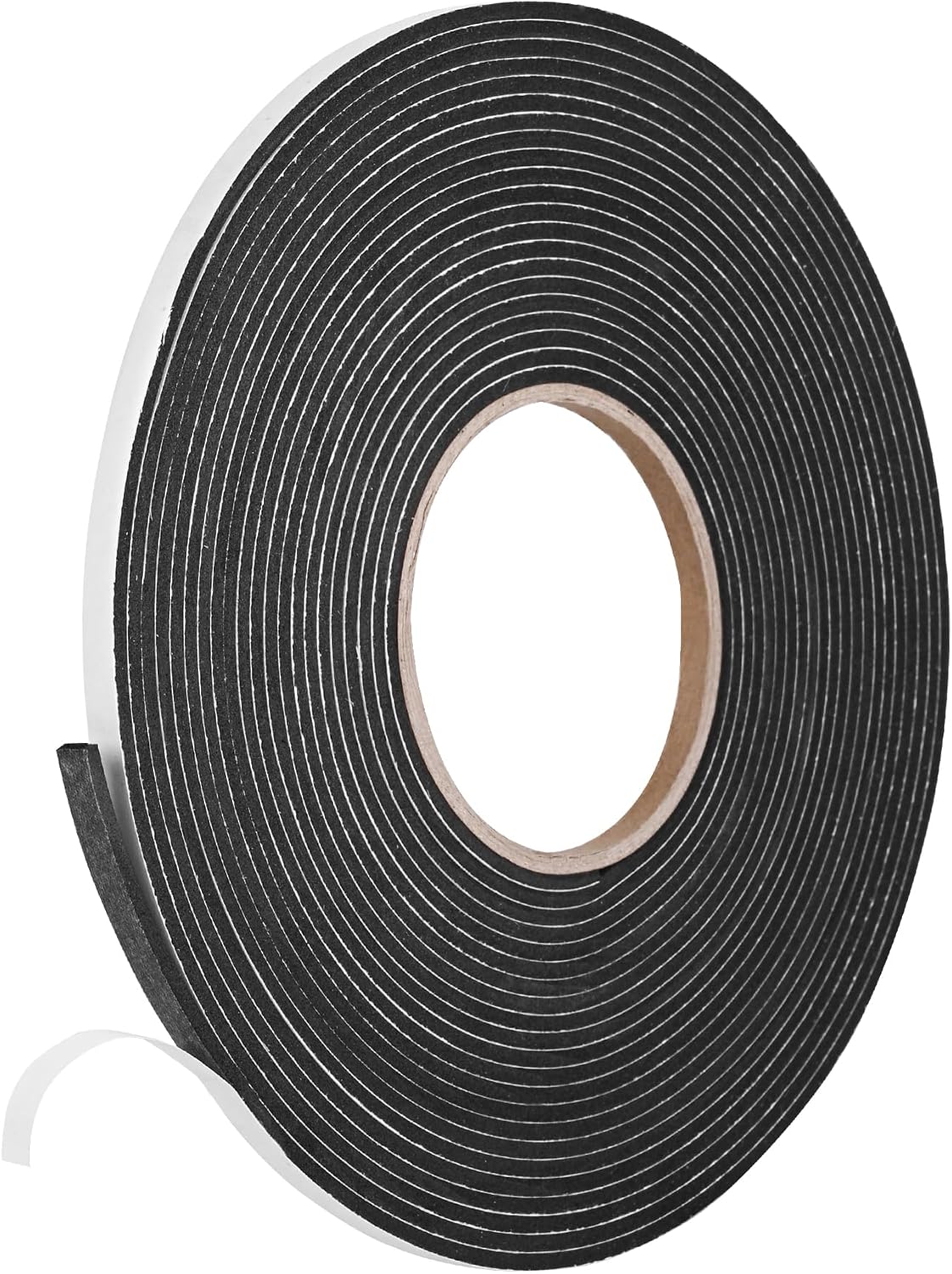 Kikerike Self Adhesive Foam Tape Weatherstrip 1/2In x 1/4In x 42Ft High Density Foam Insulation Strips Seal Weather Stripping with Strong Adhesive for Door and Window Sound Isolation Soundproofing