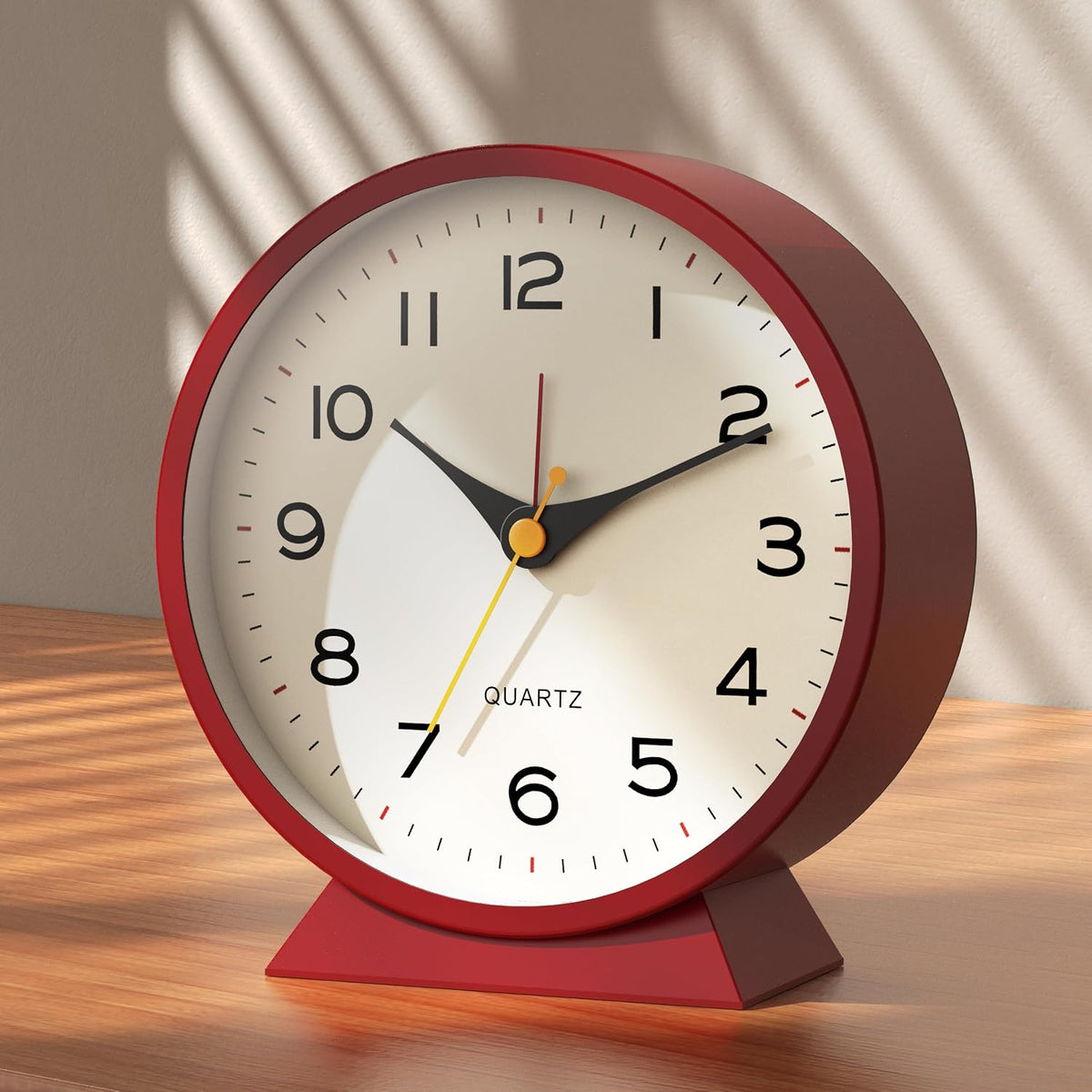 AYRELY® 4.5" Analog Alarm Clock, Small Retro Desk Clock and Table Clock