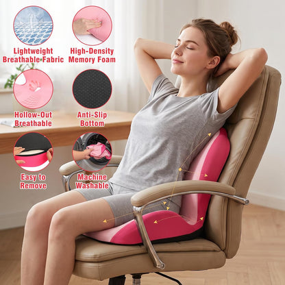 Car Seat Cushion Office Chair Cushion with Lumbar Support Pillow