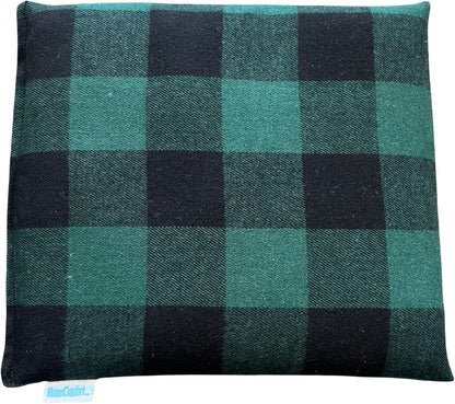 HOME COMFORT Black Plaid Regular Therapeutic Microwavable Heating & Cooling Pad – Natural Rice Pack (10x7 inches)