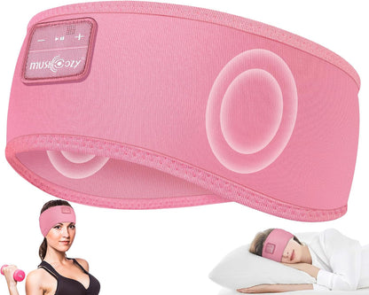 MUSICOZY Sleep Headphones Bluetooth Headband Headphones for Side Sleepers | Sleeping Headbands Wireless Sports Earphones Sweat Resistant Earbuds for Workout Running Cool Gadgets Unique Gifts for Women