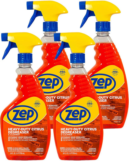 Zep Heavy-Duty Citrus Degreaser Cleaner Concentrate - 1 Gallon (1 Unit) ZUCIT128 - Restaurant Grade Degreaser and Cleaner Removes Oil, Grease, Adhesive, and Kitchen Soil