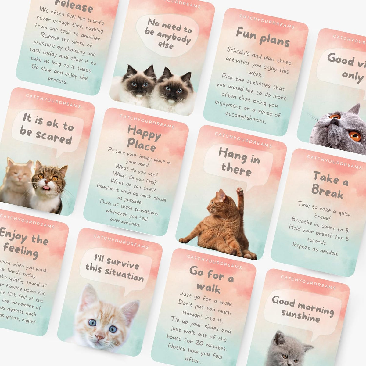 Dogs Against Anxiety Cards — 50 Anxiety Relief Cards | CBT & Mindfulness Exercises | Calming Gift for Women, Dog Lovers & Kids