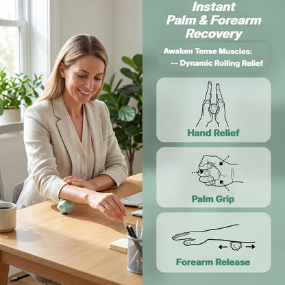 Trigger Point Massage Tool, 2 Piece Muscle Knot Relief Set | Relieve Muscle Knots & Deep Tissue Tension. Designed for Tech Neck, Shoulder & Forearm Tightness with Firm Silicone Tools