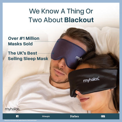 MyHalos® Sleep Mask for Men and Women, 3D Blackout Eye Masks for Sleep