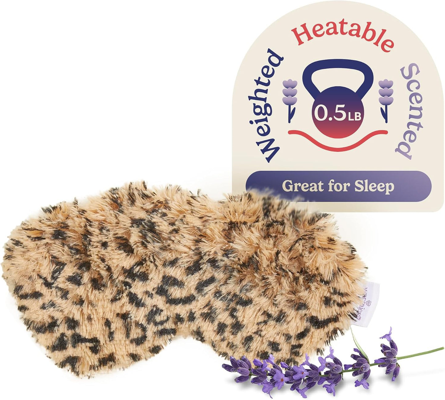 warmies Microwavable Eye Mask for Warmth & Comfort - Heating & Cooling Compress for Calming Relaxation - Weighted & Heated Eye Mask with Scented Lavender for Sleeping - Snowy
