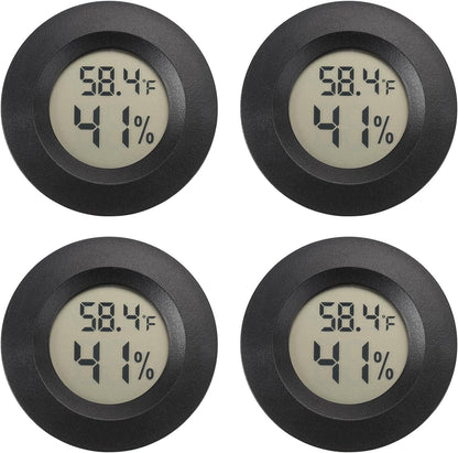 Serundo Auto Digital Hygrometer Thermometer Indoor/Outdoor Hygrometer 2PC | Mini Size,LCD,℉/℃ Conversion,Fast Response, Outdoor Thermometer with Humidity for Reptile Greenhouse Cellar 3D Printer
