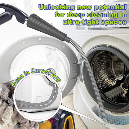 Sealegend 2Pcs Dryer Vent Cleaner Kit - Vacuum Hose Attachment & Brush Blue | Fits Most Vacuums, Slim Round Hose Reaches Tight Spaces, Removes Stubborn Lint & Dust from Dryer Vents, Filters, Coils