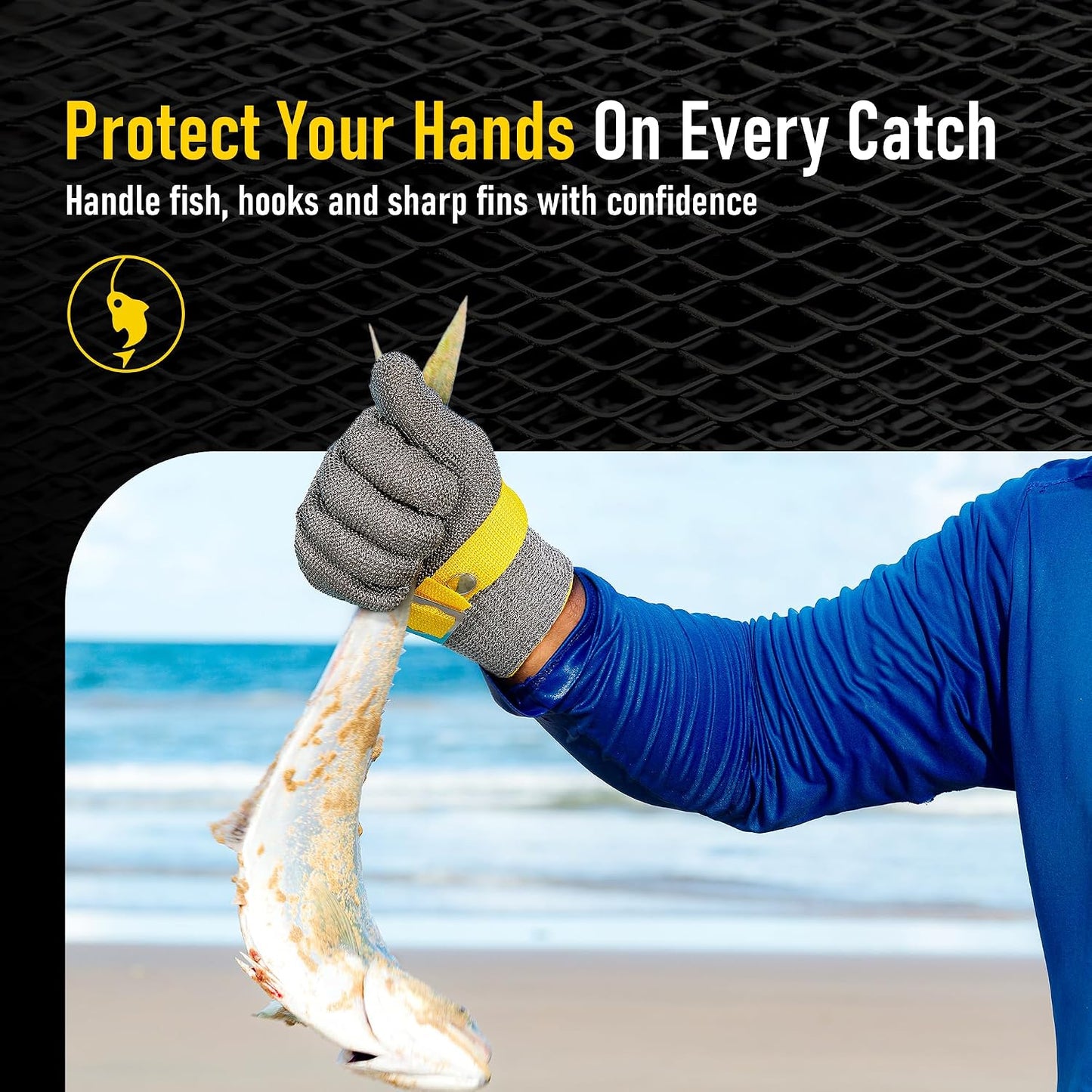 COOLJOB A9 Cut Resistant Kitchen Gloves, Food Grade for Mandoline Oyster Shucking, Fish/Meat Processing, Wood Working