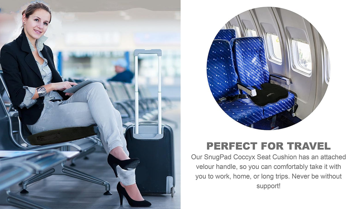 Upgraded Memory Foam Seat Cushion, for Sciatica, Back, Hip, and Tailbone Pain Relief, Firm Comfortable, Support for Office Chair, Wheelchair,Car. Nonslip Orthopedic Memory Foam Coccyx Cushion