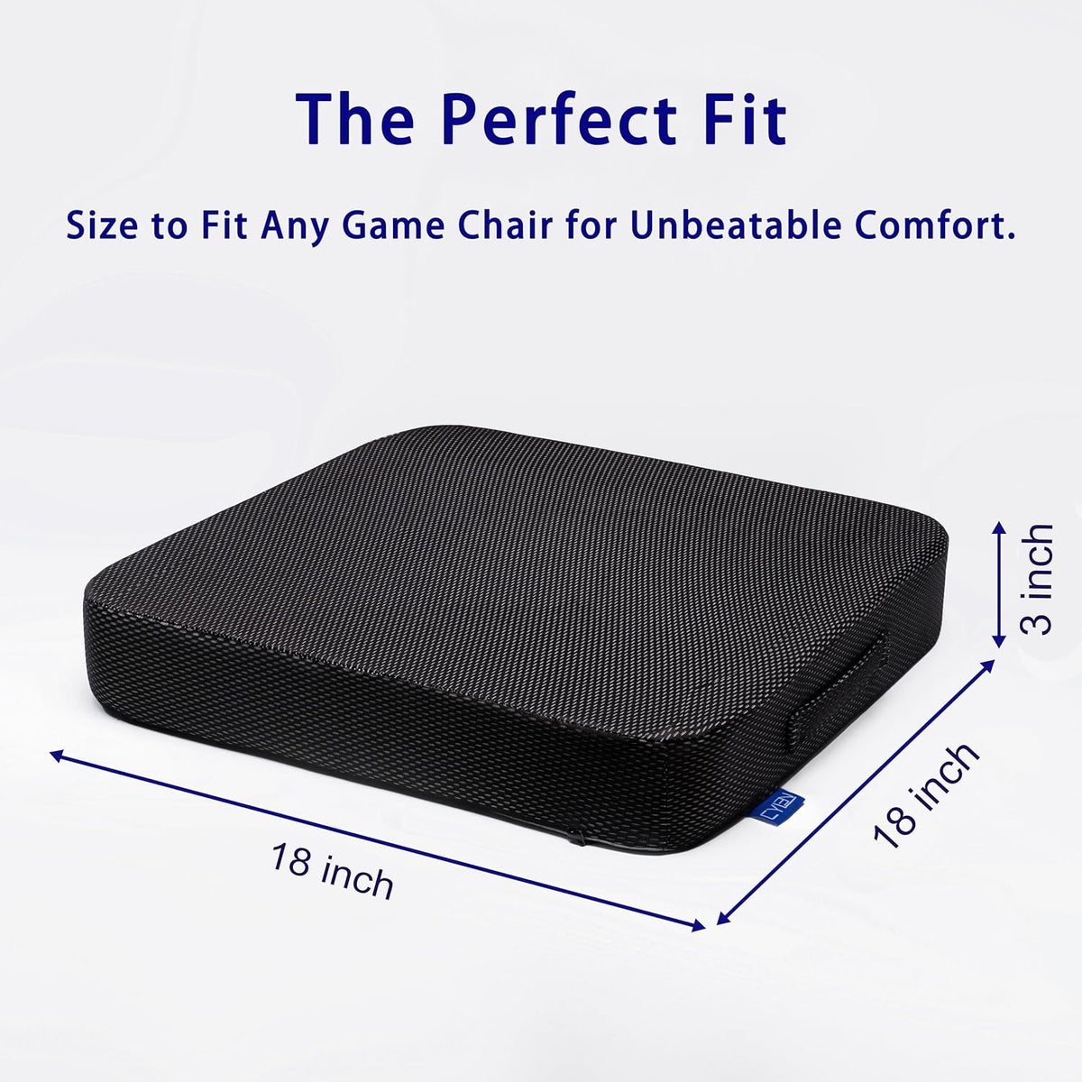 Ifoam Gel Infused Memory Foam Layer Wheelchair Cushion - Seat Cushion for Wheelchair-OfficeChair, Kitchen Chair-Pressure Sore and Tailbone Pain Relief-High Dense Polyfoam Base (Black,18x16x3 inch)
