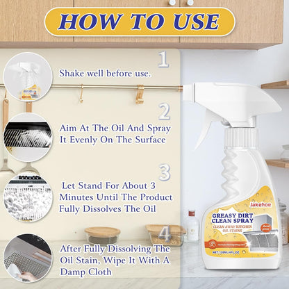 Kitchen Heavy Duty Cleaner Spray,All-Purpose Oil Stain Cleaner,Kitchen Oil Remover Degreaser Spray,All-Purpose Cleaner and Degreaser,Grease Bathroom