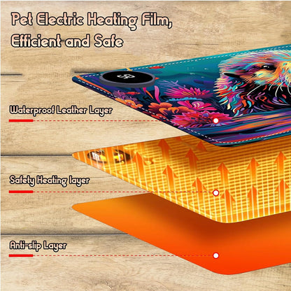 Heated Desk Pad Heated Large Mouse Pad, Electric Quickly Warm Desk Mat with 3 Levels Heating 3 Hours Auto Shut-Off, 31.5" x 13" Warm Gaming Mousepad Hand Foot Warmer, Baby Elephant