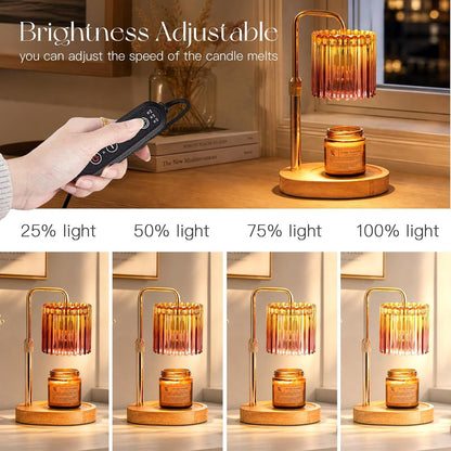 Candeldo Candle Warmer Lamp with Timer: Black Wax Melt Warmer