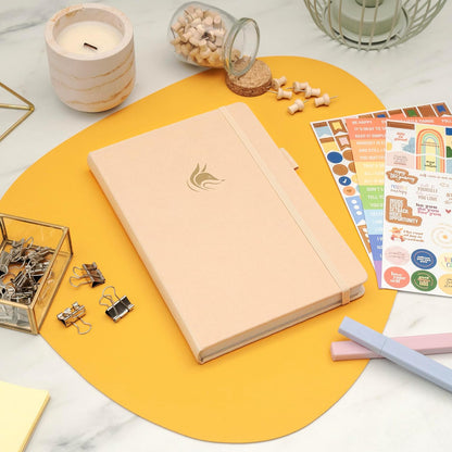 Clever Fox Positivity Journal for Women, 5-minute Gratitude, Seashell