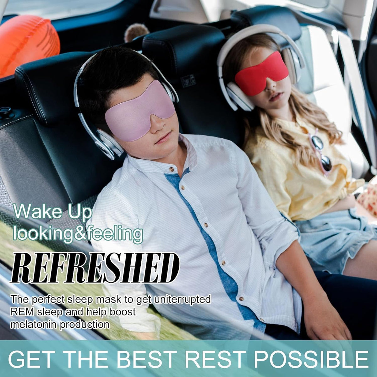 Bencailor 16 Pcs 3D Sleep Eye Mask 99% Blackout Mask with Adjustable Buckle No Eye Pressure Nose-Free Breathable Blindfold for Side/Back/Stomach Sleepers, Travel, Office Naps(Large)