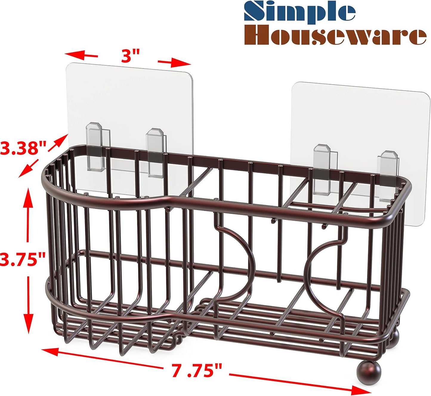 Simple Houseware Multi-Functional 6 Slots Toothbrush Holder, Bronze