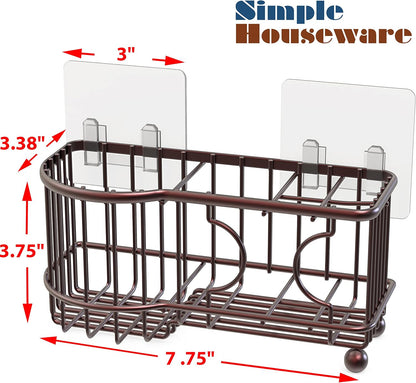 Simple Houseware Multi-Functional 6 Slots Toothbrush Holder, Bronze
