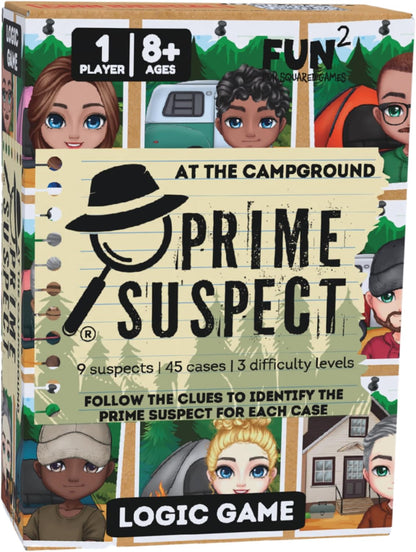 Prime Suspect Logic Game with 45 Case Cards | Single Player or Group Play | Ages 8+ | Compact Brain Teaser Game | Detective Game (Prime Suspect: Original)