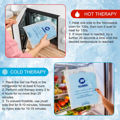 Neck and Shoulder Ice Pack for Pain Relief, Extra-Large Reusable Hot & Cold Gel Wrap, Therapy for Rotator Cuff, Muscle Spasms, Swelling, Surgery Recovery – Long-Lasting Cold Compress