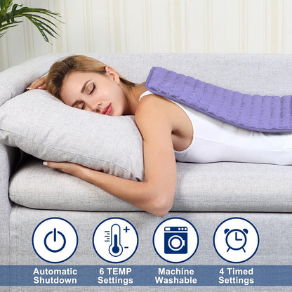 Electric Heating pad for Back Neck Shoulder Knee Arms Legs- Electric Heat Pads with 6 Heat Settings & Auto Shut Off Heat Heating Pad for Birthday Mother Father Girl Men Women