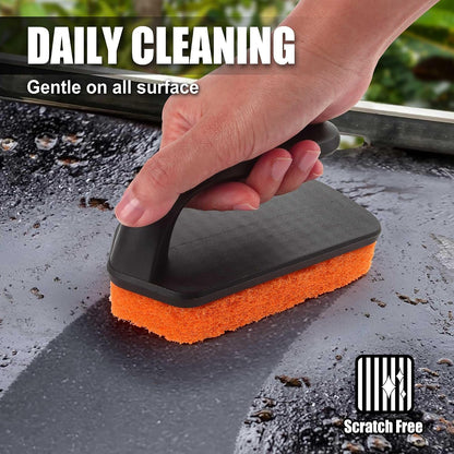 GRILLART Griddle Cleaning Kit for Blackstone, Griddle Accessories Kit | One Set for All, with High-Density Grill Stone, Thicker Griddle Scraper, Better Control Handle, For Revome Rust & Daily Clean