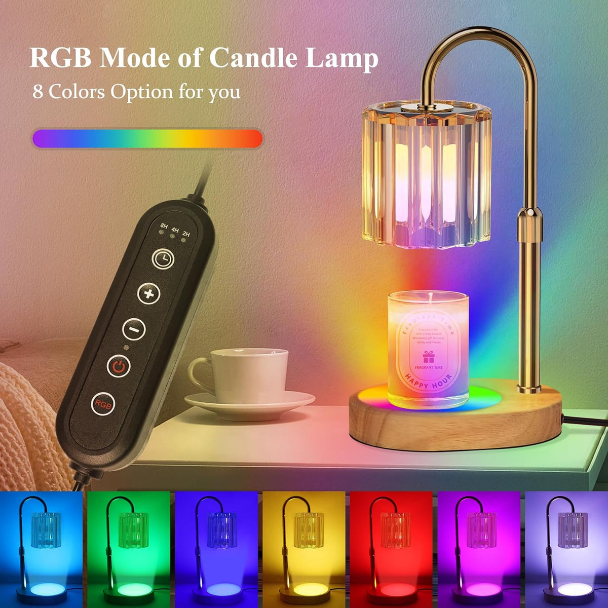 Lukasa Candle Warmer Lamp, with Timer Dimmer Adjustable Height, Home Decor, Room Decor, Wax Melt Warmer for Candles, Gifts for Mom, Gifts for Mother's Day, Birthday Gifts for Women