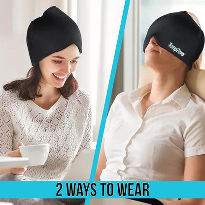 TEMP ZERO Gel Cooling Sleep Eye Mask - Warm Eye Compresses for Dry Eyes, Cooling Eye Masks for Puffy Eyes, Effective Hot & Cold Recovery, Retains Temperature Longer, Tension & Stress Relief