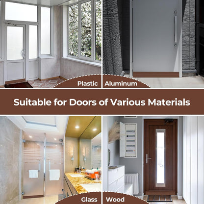 Ohuhu Door Draft Stopper, 1" Wide Adhesive Weather Stripping Seal, 39" | self-adhesive silicone, for interior exterior doors, 3-layer soundproof, save energy, blocks drafts, noise, light, dust, bugs