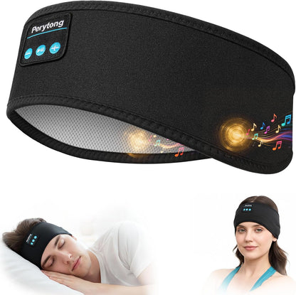 Perytong Sleep Headphones Wireless, Bluetooth Sports Headband Headphones with Ultra-Thin HD Stereo Speakers Perfect for Sleeping,Workout,Jogging,Yoga,Insomnia, Air Travel, Meditation (Grey)