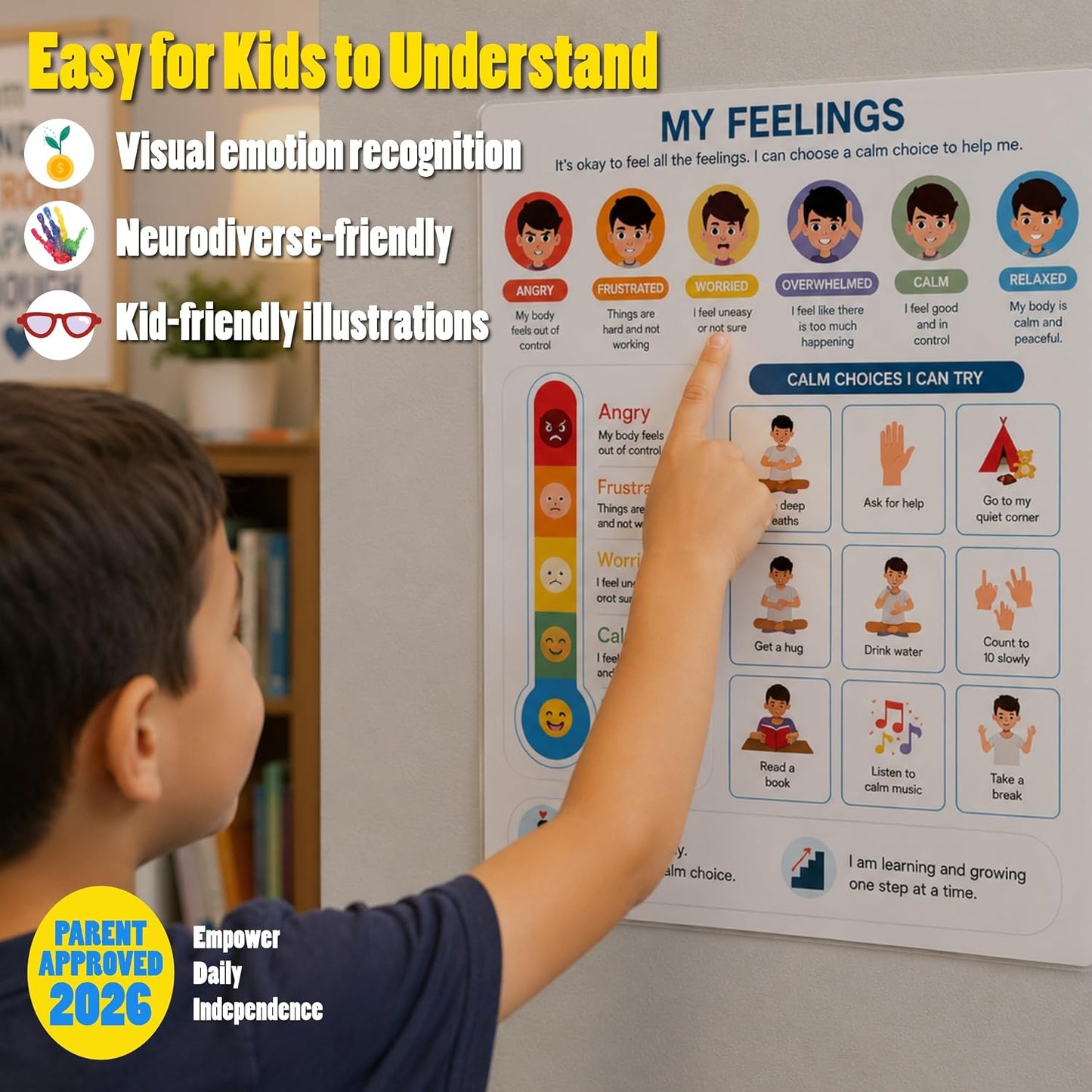 Morning Routine Chart for Kids – Step-by-Step Visual Schedule (9x12 Laminated) | Self-Care Educational Chart for Children, Special Needs & Autism – Morning Routine Support – English
