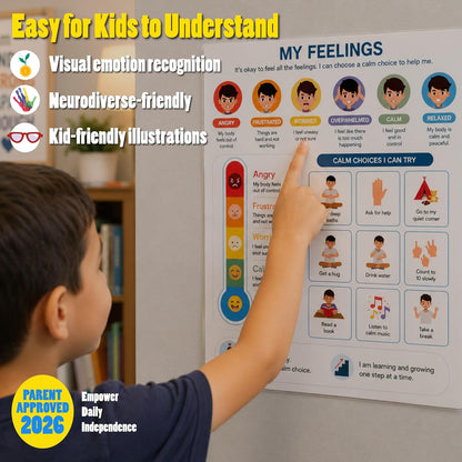 Morning Routine Chart for Kids – Step-by-Step Visual Schedule (9x12 Laminated) | Self-Care Educational Chart for Children, Special Needs & Autism – Morning Routine Support – English