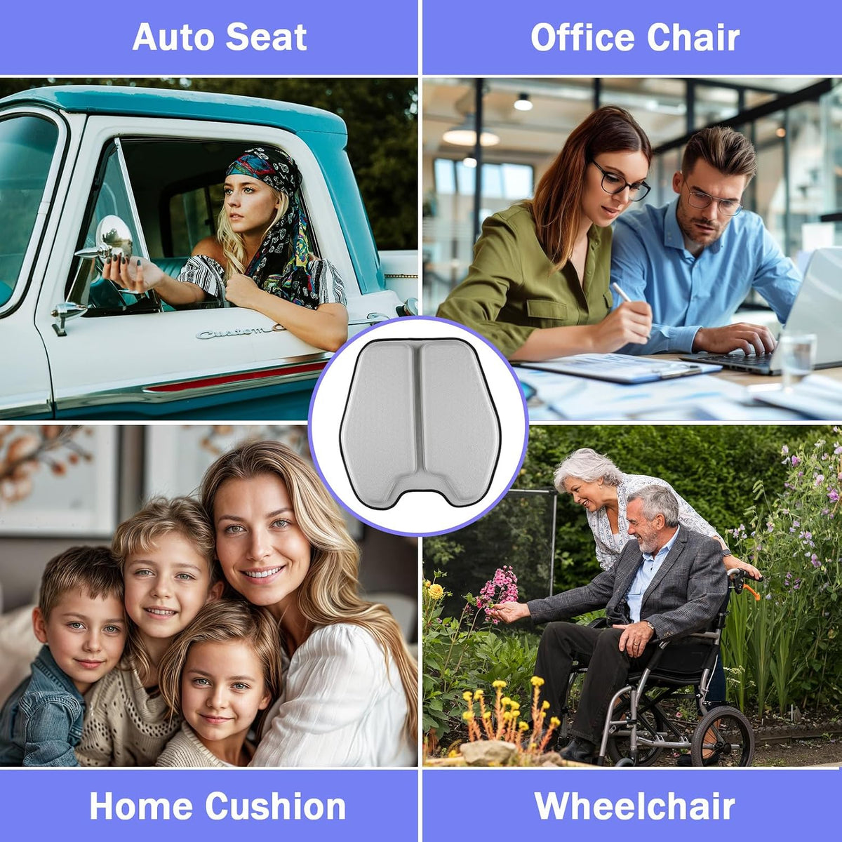 Soft Thin Gel Seat Cushion with 1 Inch Gel - Sciatica Relief
