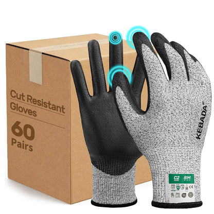 Kebada C4 Cut Resistant Gloves, ANSI A4, 100% Food Grade, 1 Pair