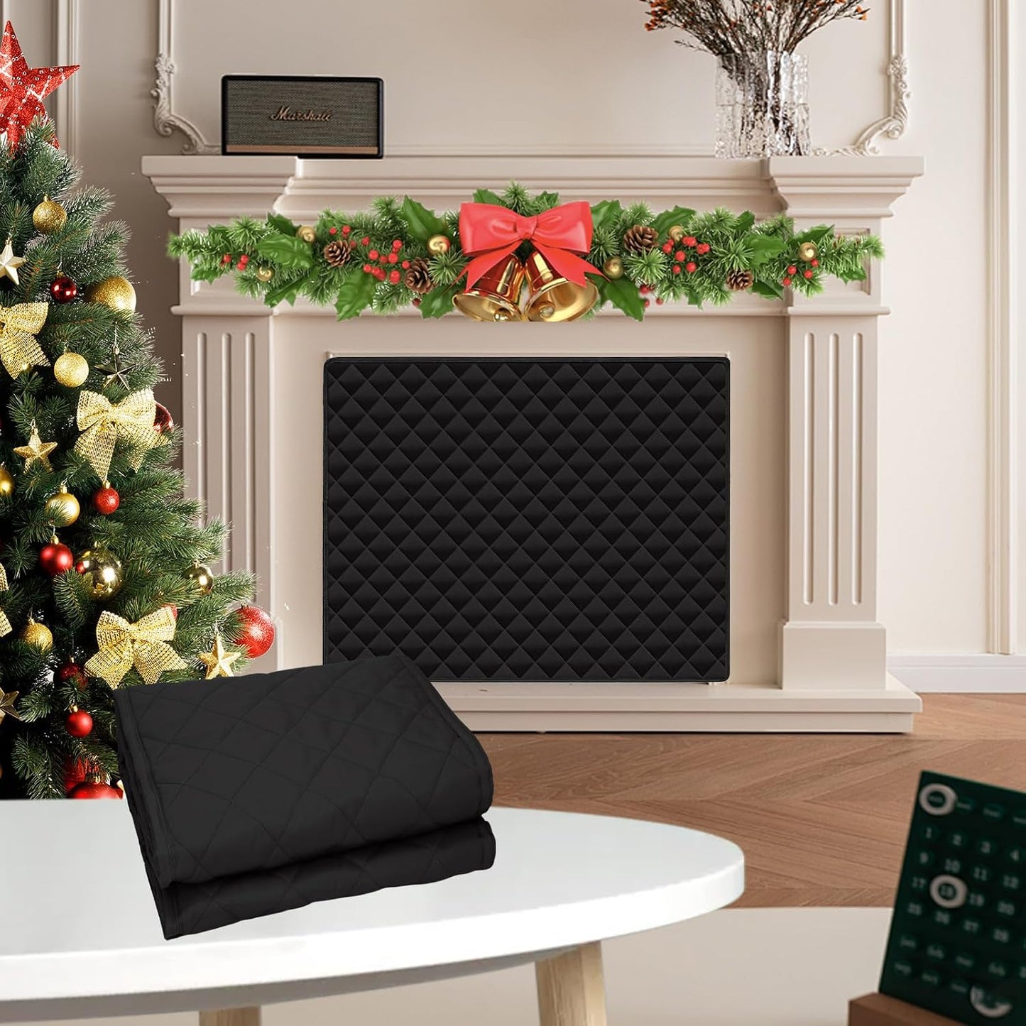 Magnetic Fireplace Draft Stopper Cover, Blocks Drafts & Heat Loss | 39.5x32 Inches, Stops Cold Drafts, Keeps Warm In, Energy Saving, Lowers Heating Cost, Magnetic, Fits Metal Fireplaces