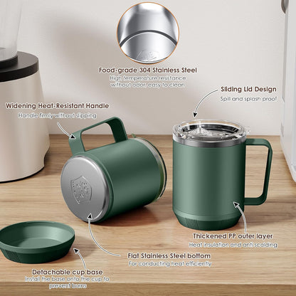 Felibeaco Coffee Mug Warmer & Mug Set for Desk, Smart Coffee Cup Warmer with 16oz Heated Mug, Cup Heater with Auto Shut Off for Office/Home, Coffee Gifts for Women/Men/Dad on Father‘s Day, Red