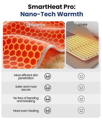 COMFIER Heating Pad with Graphene Heat & Massage for Back FSA Eligible Item
