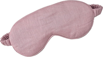 Eye mask Pure Linen Sleep Mask with Elastic Band, No Pressure On Eyes,Side Sleeper Eye Cover Organic Cotton Core Blindfold,Napping & Yoga Travel Essentials (Natural)