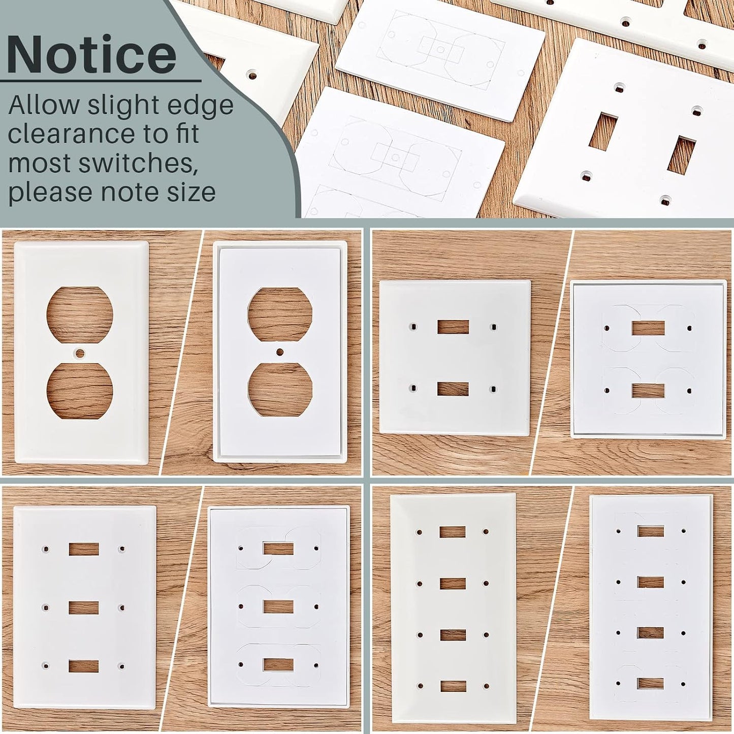 Tondiamo 74 Pcs Wall Plate Insulation and Draft Sealers Foam Insulation Pads Electrical Outlet Light Switch Covers Wall Gasket Without Adhesive