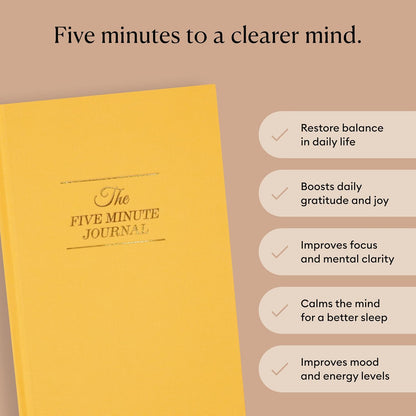Intelligent Change The Five Minute Journal - Original Daily Gratitude Journal for Women & Men - Mindfulness, Happiness & Daily Reflection - Undated Planner - Affirmation Journal - Gifts for Women