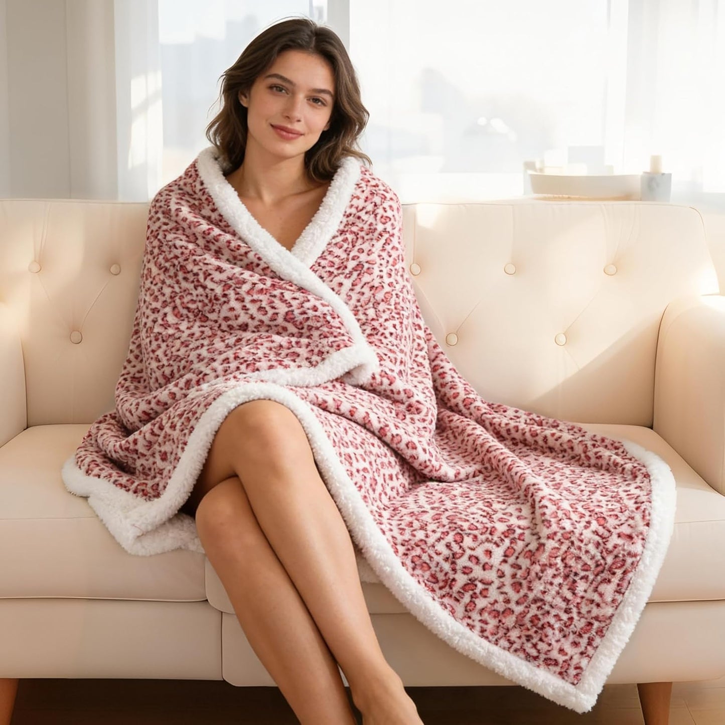 Soypipo Electric Heated Throw Blanket 50"x60", Faux Fur Plush with 4 Heat Settings & 2/4/8/10H Auto Shut-Off, Overheat Protection, Machine Washable, for Office & Chair, Dark Grey