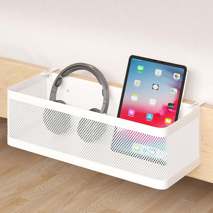 Bedside Caddy Shelf for Bunk Bed, White, L13.78in*W5.12in*H3.94in