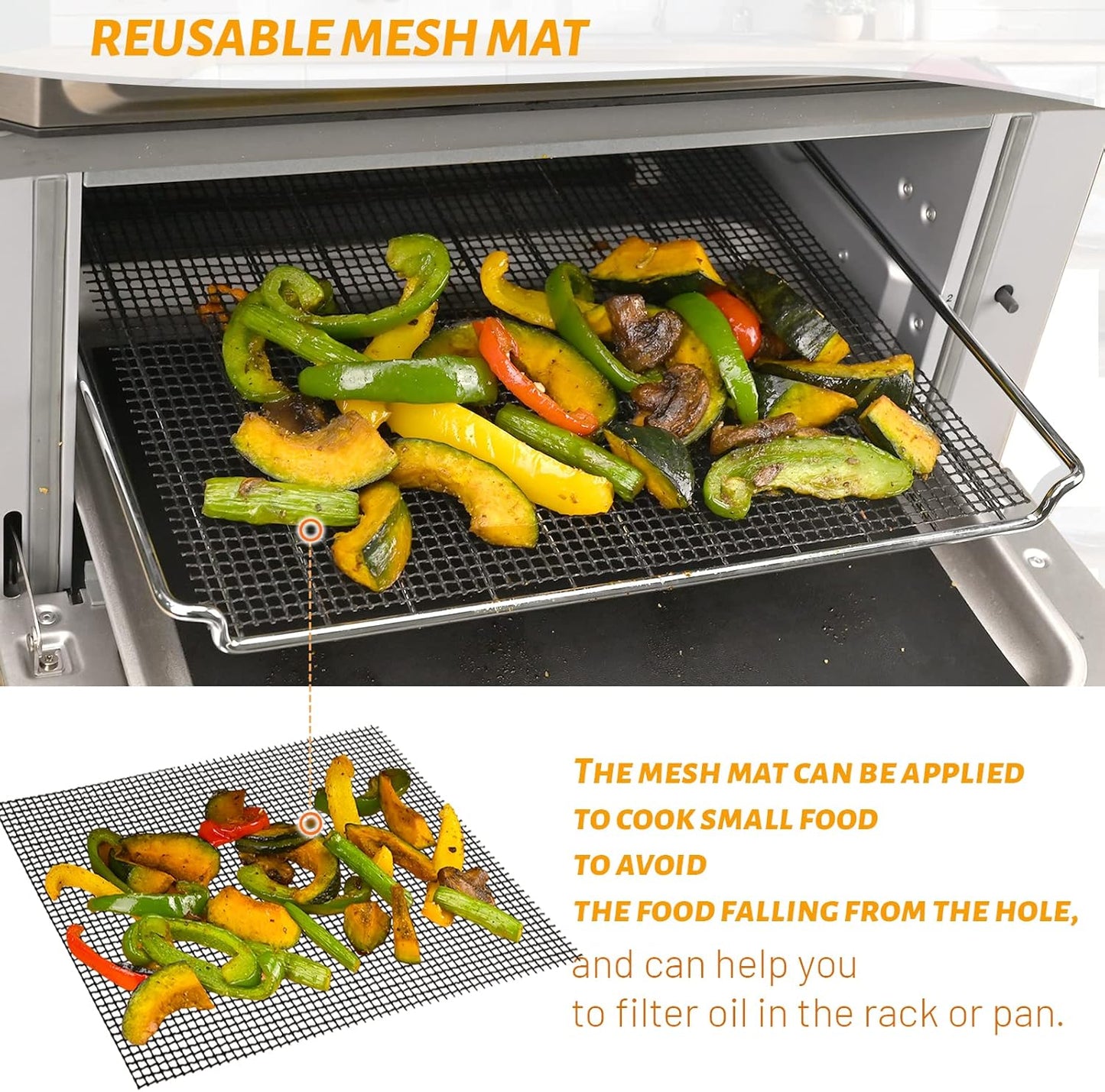 WMKGG Silicone Air Fryer Liners, 2PCS Air Fryer Silicone Liners | Reusable Rectangular Non-Stick Basket Accessories for Ninja Foodi Dual DZ201/DZ401 8-10QT