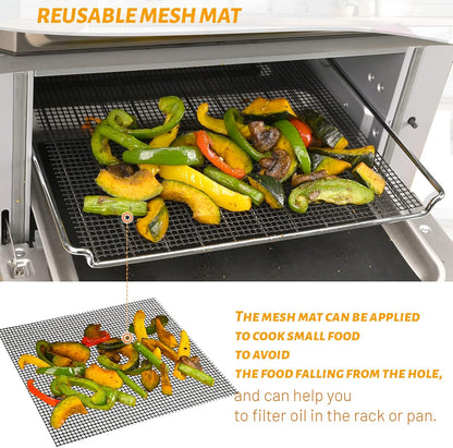 WMKGG Silicone Air Fryer Liners, 2PCS Air Fryer Silicone Liners | Reusable Rectangular Non-Stick Basket Accessories for Ninja Foodi Dual DZ201/DZ401 8-10QT