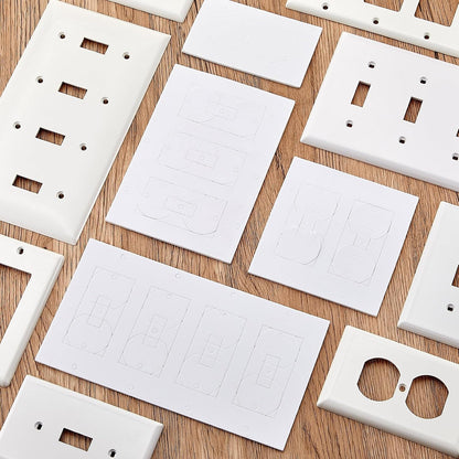 Tondiamo 74 Pcs Wall Plate Insulation and Draft Sealers Foam Insulation Pads Electrical Outlet Light Switch Covers Wall Gasket Without Adhesive
