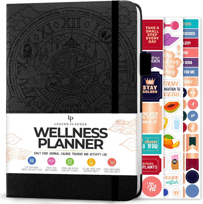 Legend Food Journal, Weight Loss & Meal Tracking Diary 5.8x8.3 Hot Pink