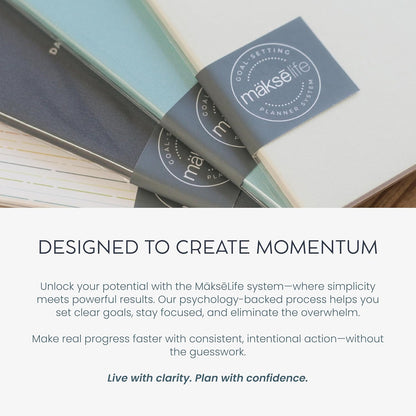 MäksēLife Evening Reflections & Gratitude Journal | Daily Mindfulness & Self-Care Notebook, A5 Lay-Flat Binding, Vegan Leatherette Cover, 120GSM Recycled Paper